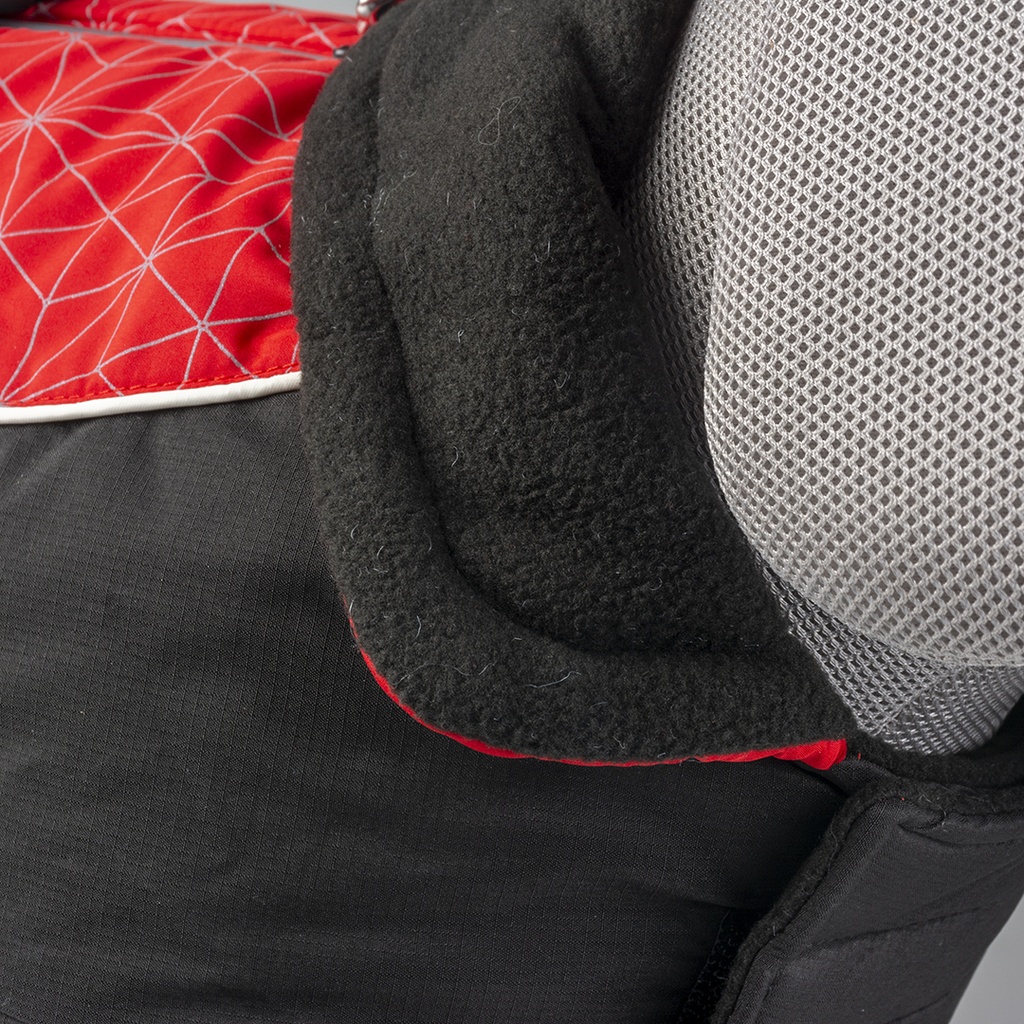 Duvo+ Dog Jacket Hi Vis Casual Red/Black[Size - M]