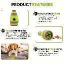 Pado Skittle Nylon and Wood TPR Dog Treat Toy 15.2x6.2x6.2 cm