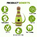 Pado Skittle Nylon and Wood TPR Dog Treat Toy 15.2x6.2x6.2 cm