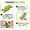 Pado Bow Tie Nylon and Wood TPR Dog Treat Toy 14x6x3.5 cm