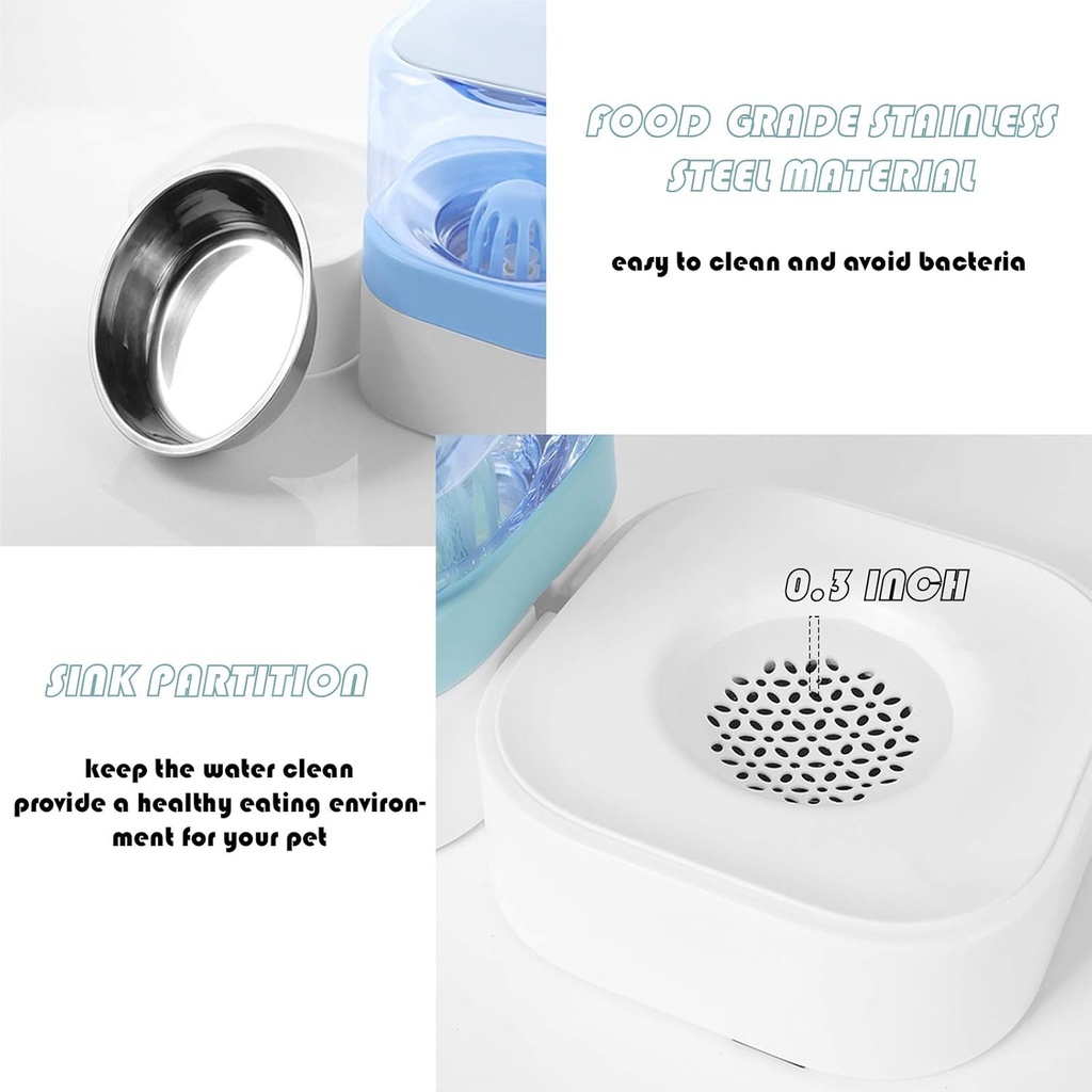 Pado Magic Food & Water Dispenser-Blue  30*30*16cm-[1800ml]