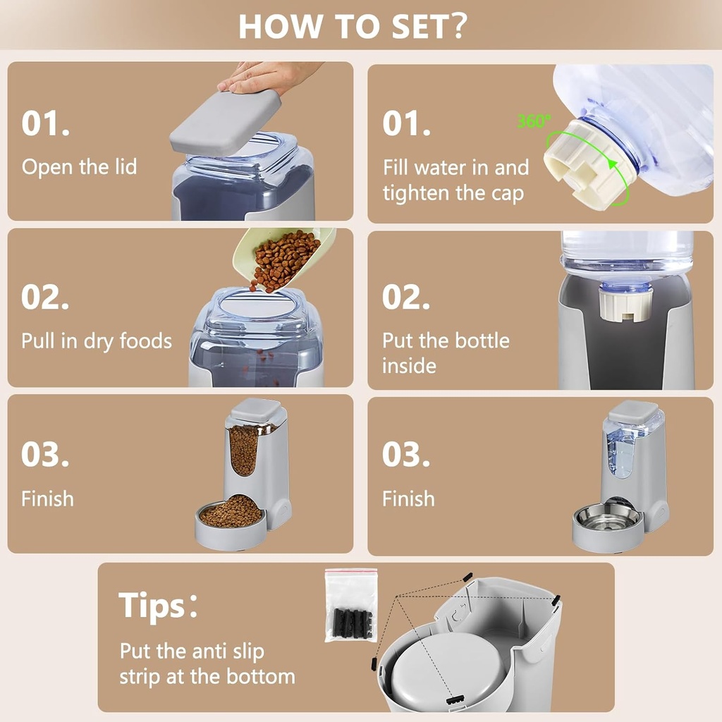 Pado Modern Food Dispenser-White  4000ml