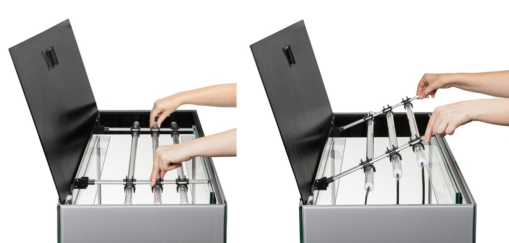 Aquael Aquarium Set Glossy ST Day & Night-Grey-100 x 40 x 63cm [215Litres]