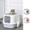 Pado Open Top Cat Litter Box  40*39*52cm-Grey