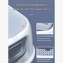 Pado Open Top Cat Litter Box  40*39*52cm-Grey