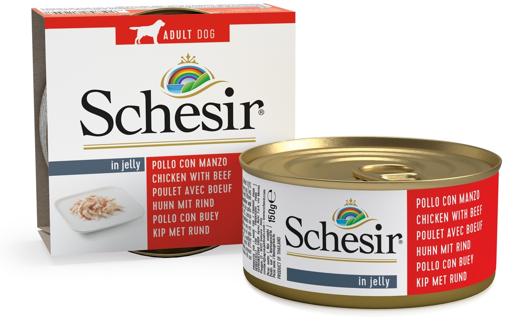 Schesir Dog Wet Food-Chicken Fillets With Beef[Weight - 150g]