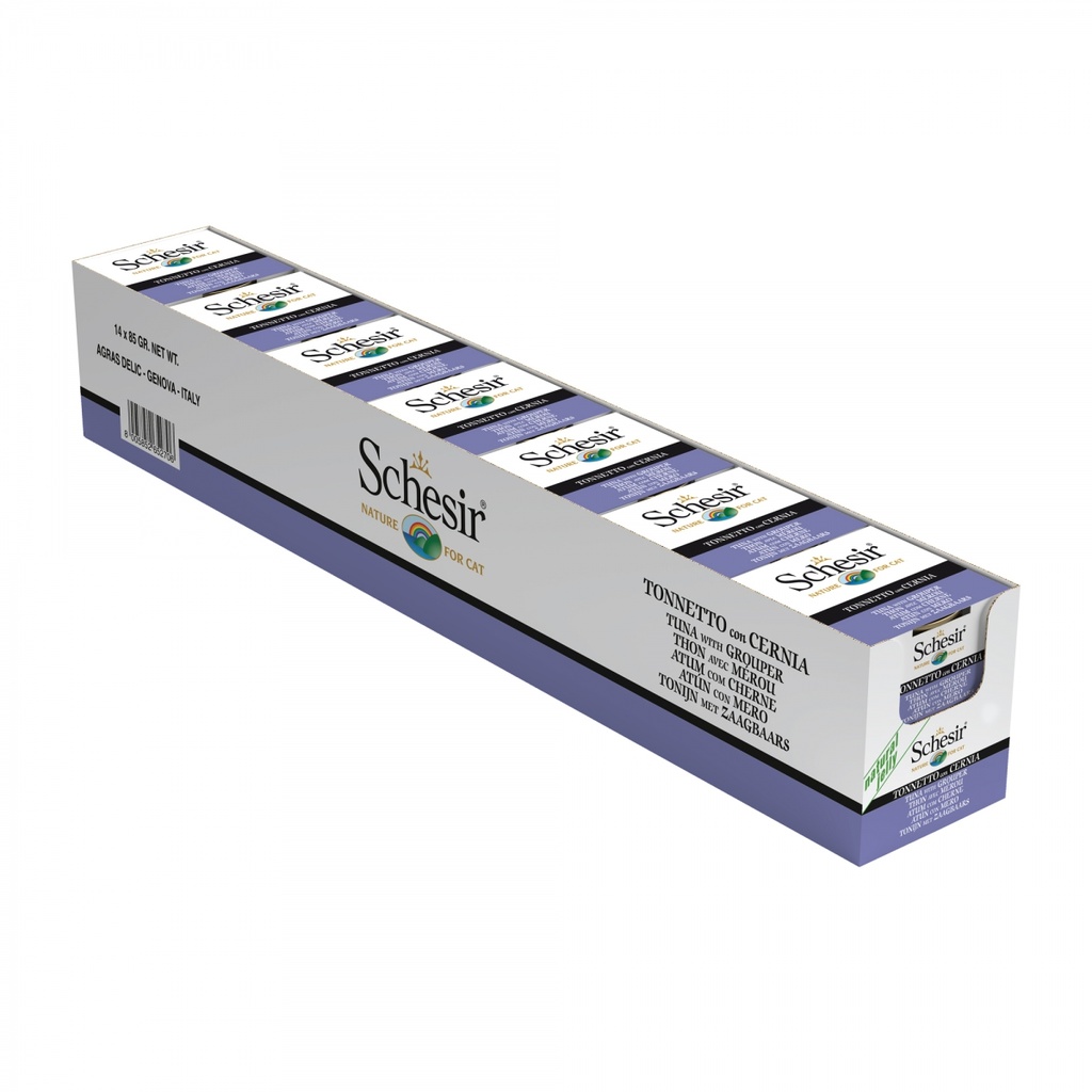 Schesir Cat Wet Food-Tuna With Grouper (Min Order 85g - 14pcs)[Weight - 85g]