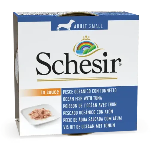 Schesir Dog Wet Food Can-Ocean Fish with Tuna- (Min Order 85g- 14pcs)[Weight - 85g]