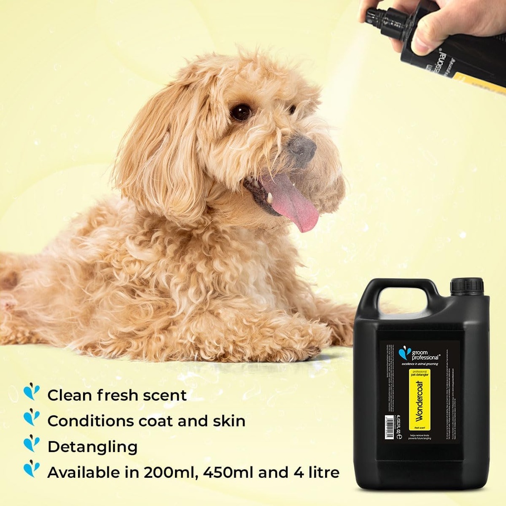 Groom Professional Wondercoat Pet Detangler[Volume - 200 ml, Flavor - Fresh scent]