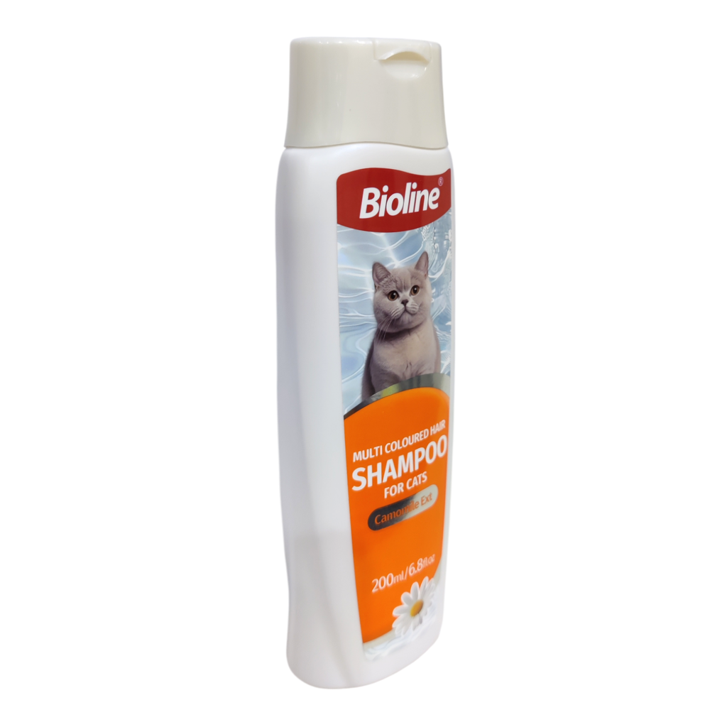 Bioline Multi Coloured Hair Shampoo For Cats 200ml[Volume - 200ml]