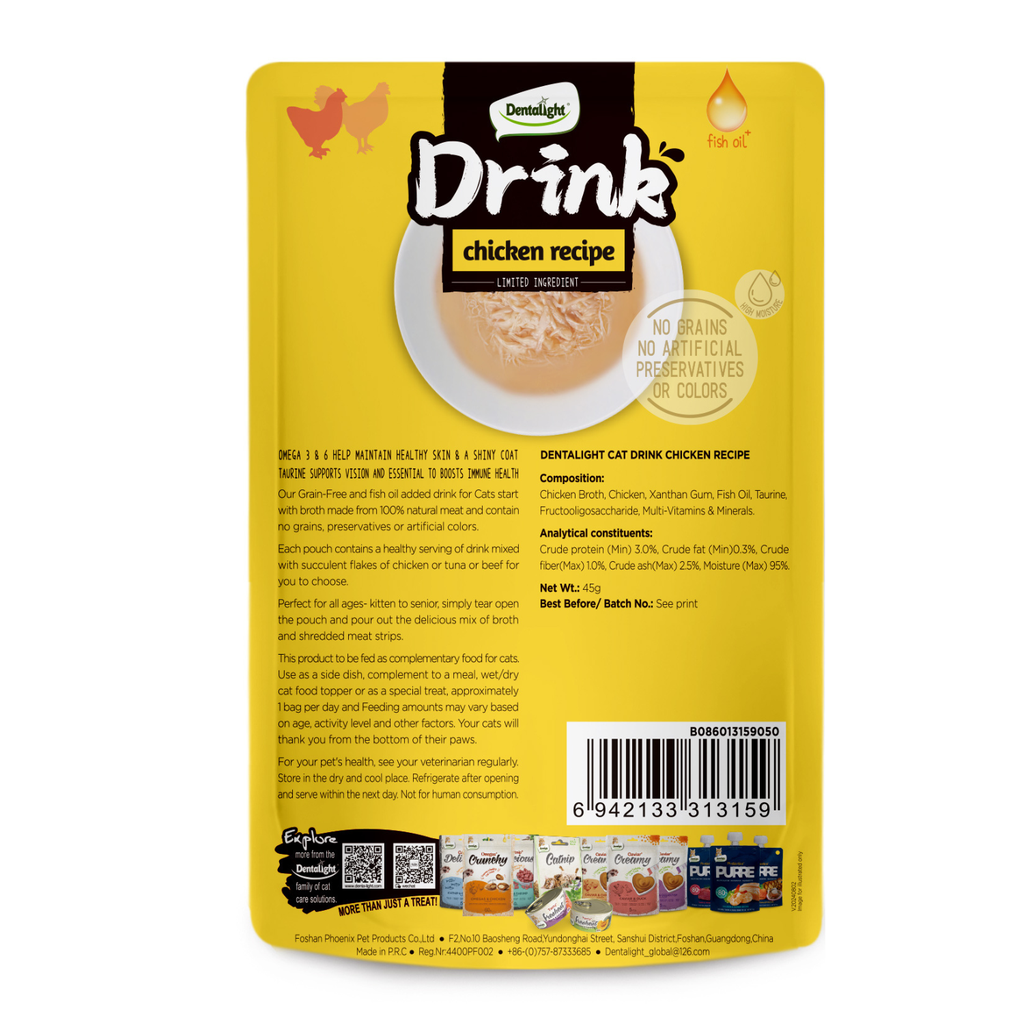 Dentalight Cat Drink-Chicken 45g