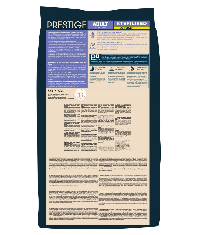 Pro nutrition Prestige Cat Adult Sterilised Chicken 10Kg