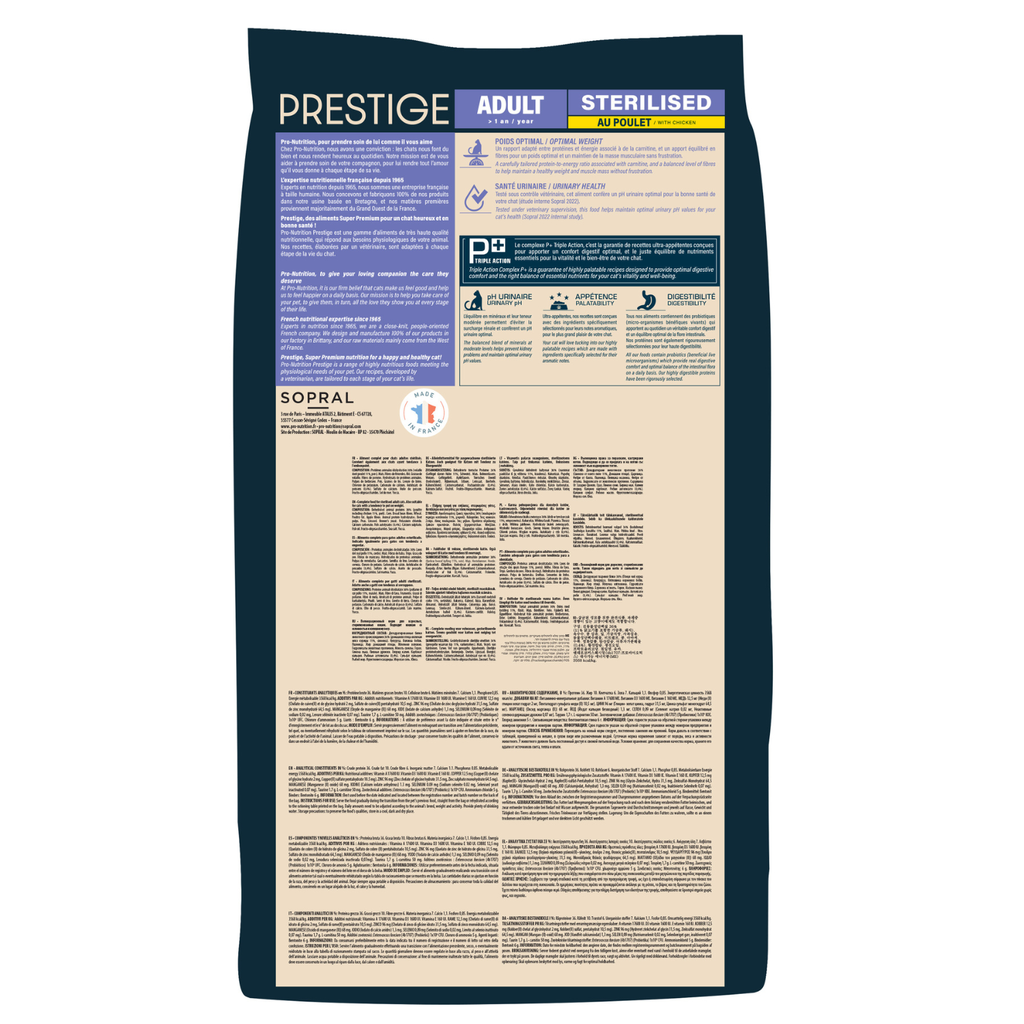 Pro nutrition Prestige Cat Adult Sterilised Chicken 10Kg