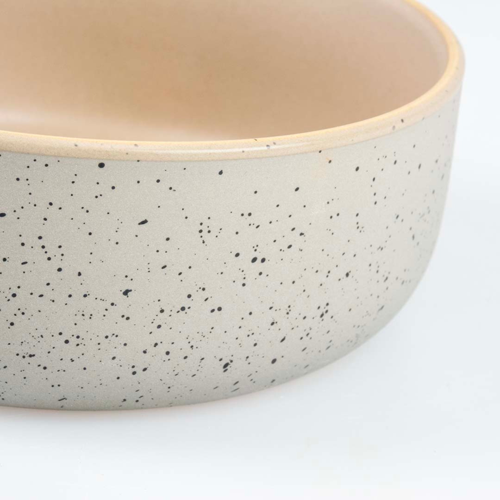 Duvo Feeding Bowl-Stone-Smooth dune Small - 470ml - 14x14x5cm [Grey-green]
