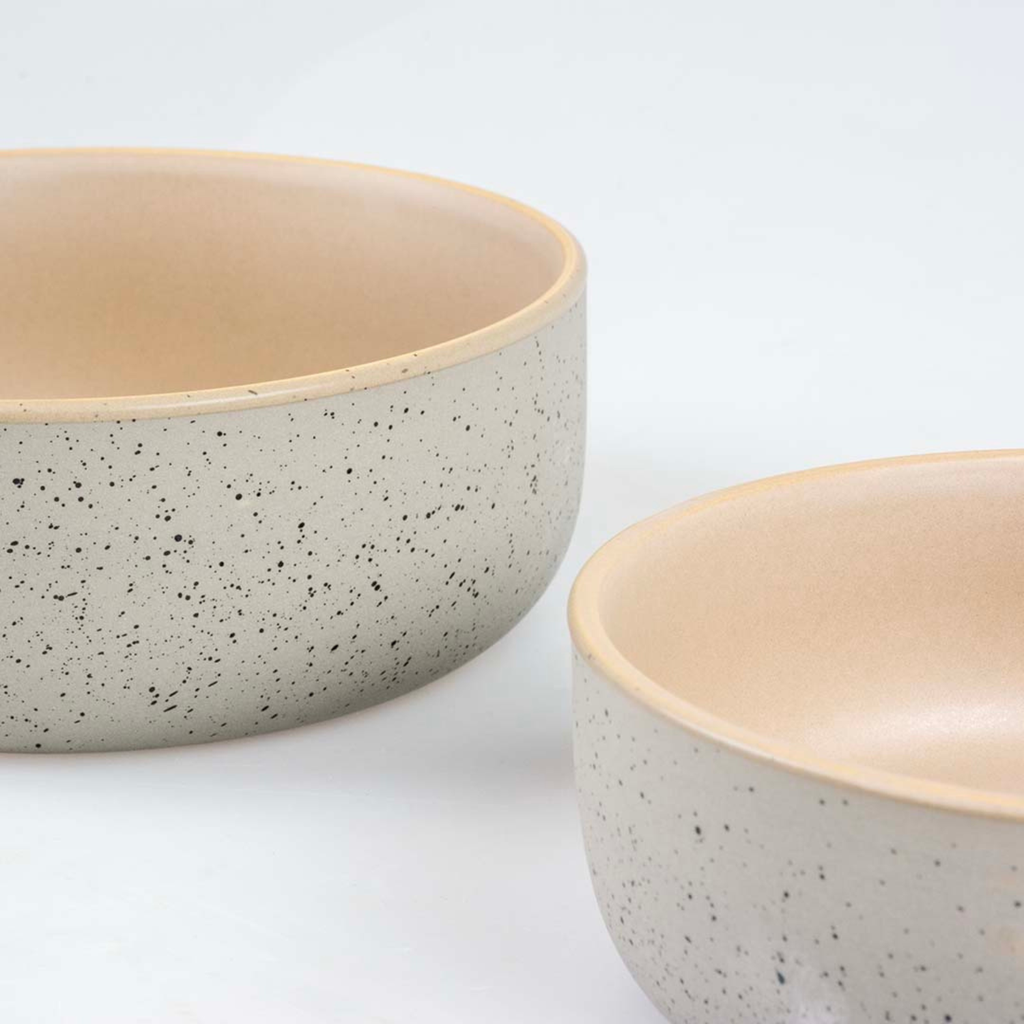 Duvo Feeding Bowl-Stone-Smooth dune Small - 470ml - 14x14x5cm [Grey-green]