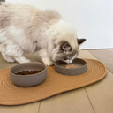 Duvo Feeding Plate-Stone-Wavy dune 260ml - 14,5x14,5x3cm [Grey-green]