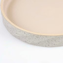 Duvo Feeding Plate-Stone-Wavy dune 260ml - 14,5x14,5x3cm [Grey-green]