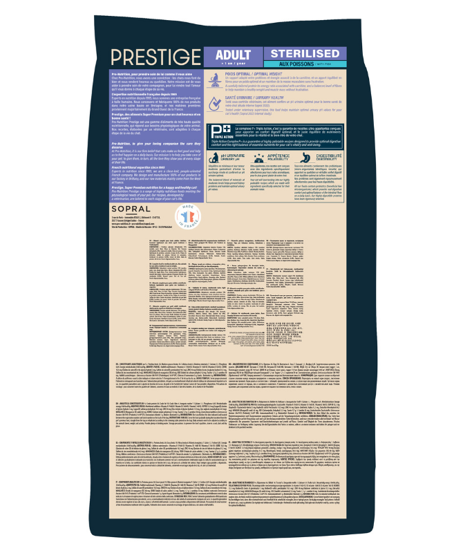 Pro nutrition Prestige Cat Adult Sterilised Fish 10Kg