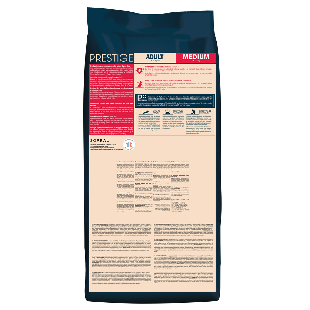 Pro Nutrition Prestige Dog Adult Medium 14Kg 