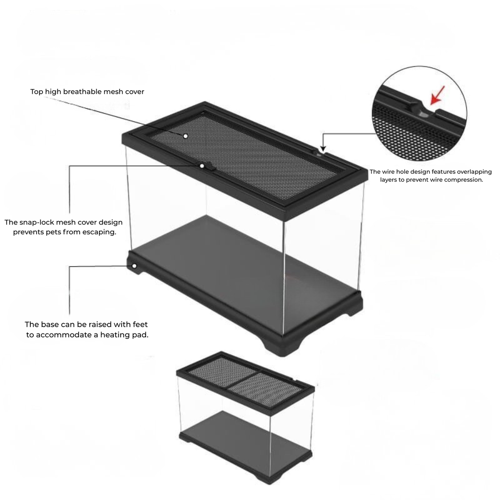 KW Zone 3in1 Terrarium TT-815-51x27.4x34.8cm