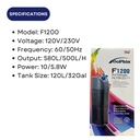 KW Zone Dophin Internal Filter[Model - FDF1200, Max Output - 710L/H]