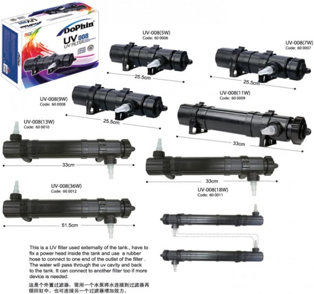 KW Zone Dophin UV - 008 UV Filter[Capacity - 140L]