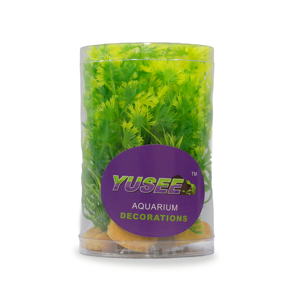 Yusee Aquarium Decorations - Artificial Plant YS-70303-4 [Height:4"]