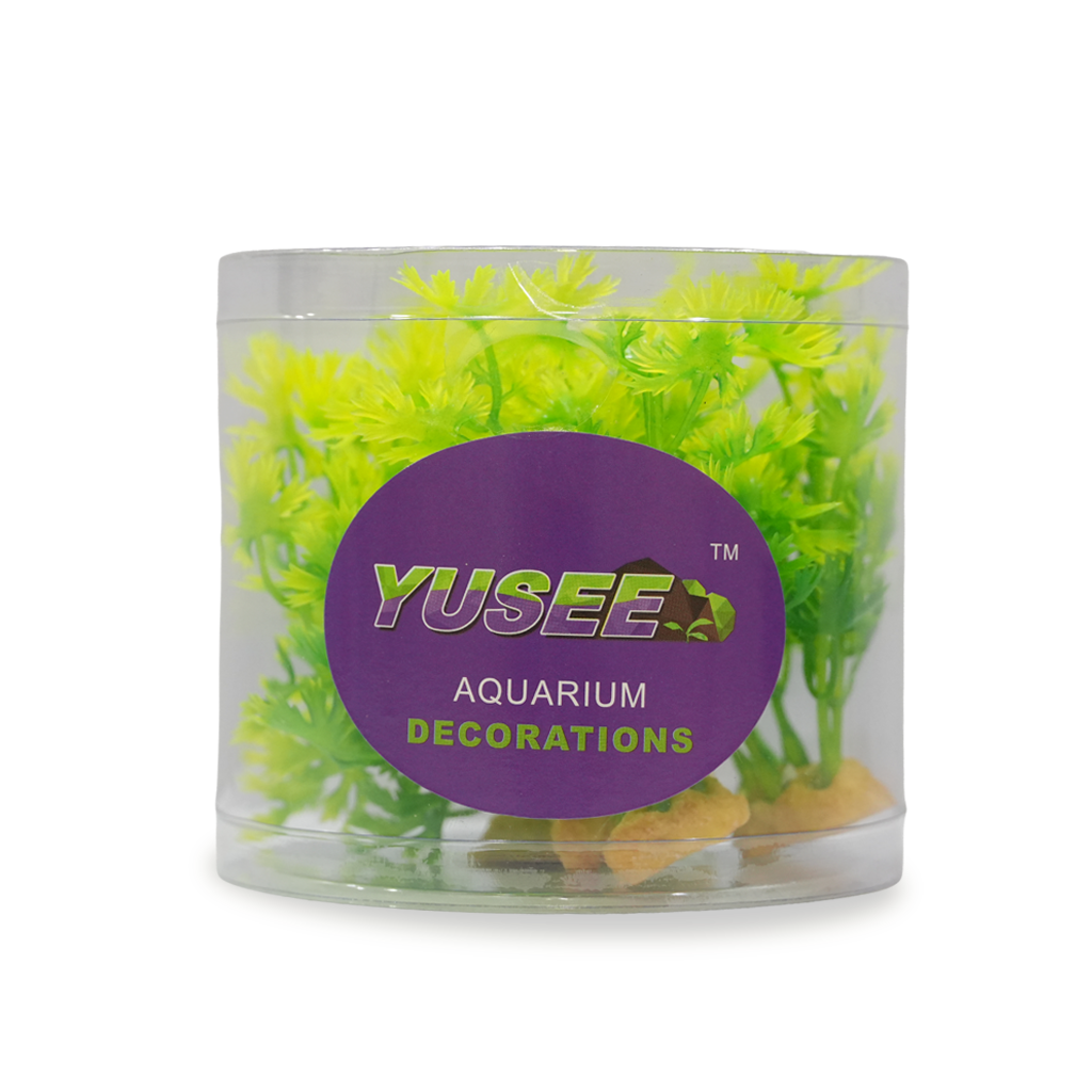 Yusee Aquarium Decorations - Artificial Plant YS-70512-4 [Height:4"]