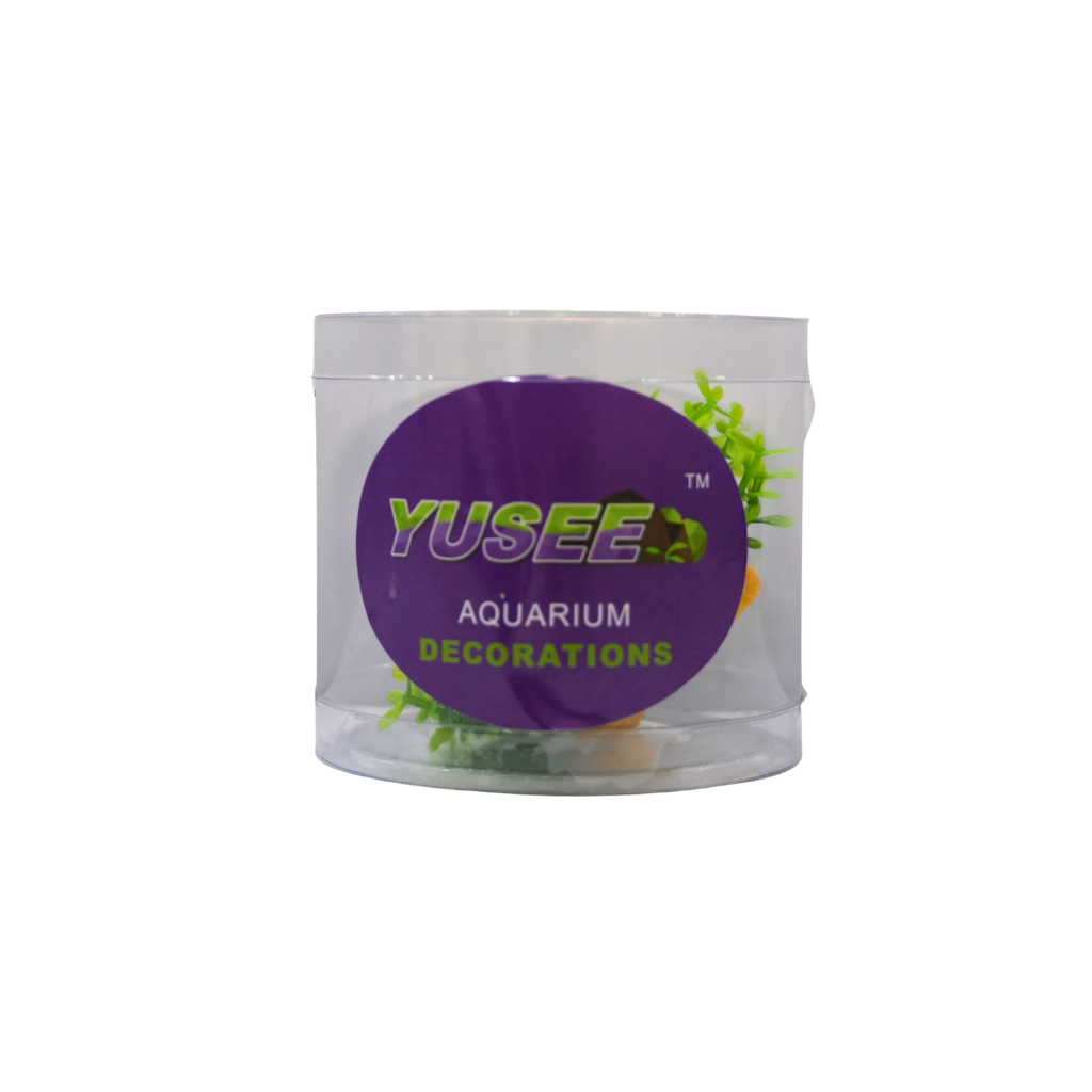 Yusee Aquarium Decorations - Artificial Plant 70605B-3 [Height:3"]
