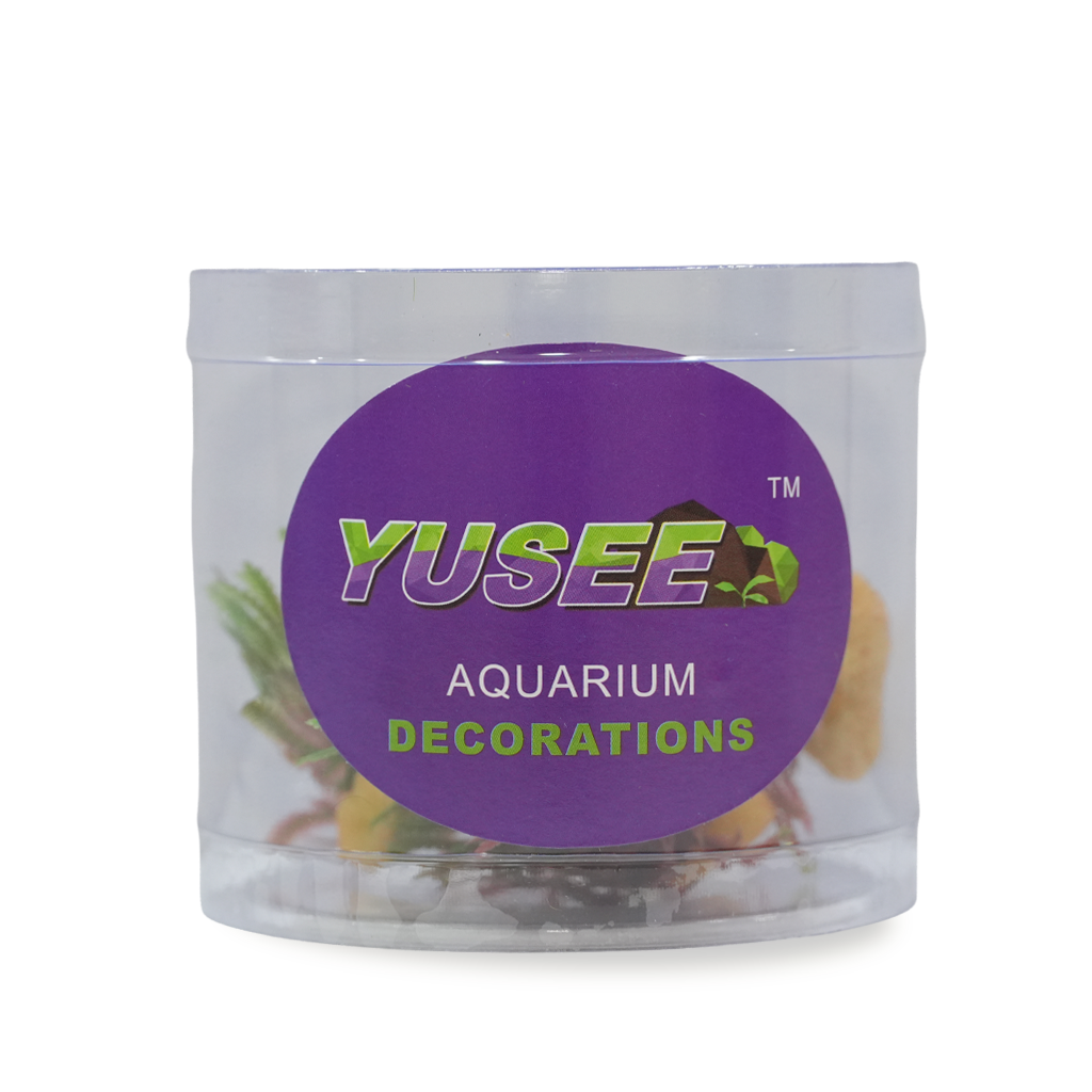 Yusee Aquarium Decorations - Artificial Plant 70611A-3 [Height:3"]