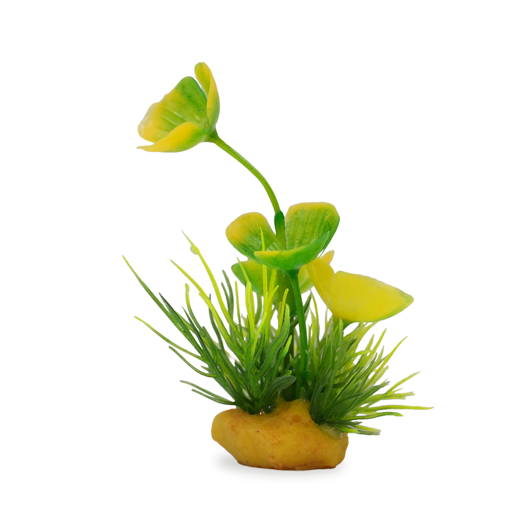 Yusee Aquarium Decorations - Artificial Plant 70611C-3 [Height:3"]