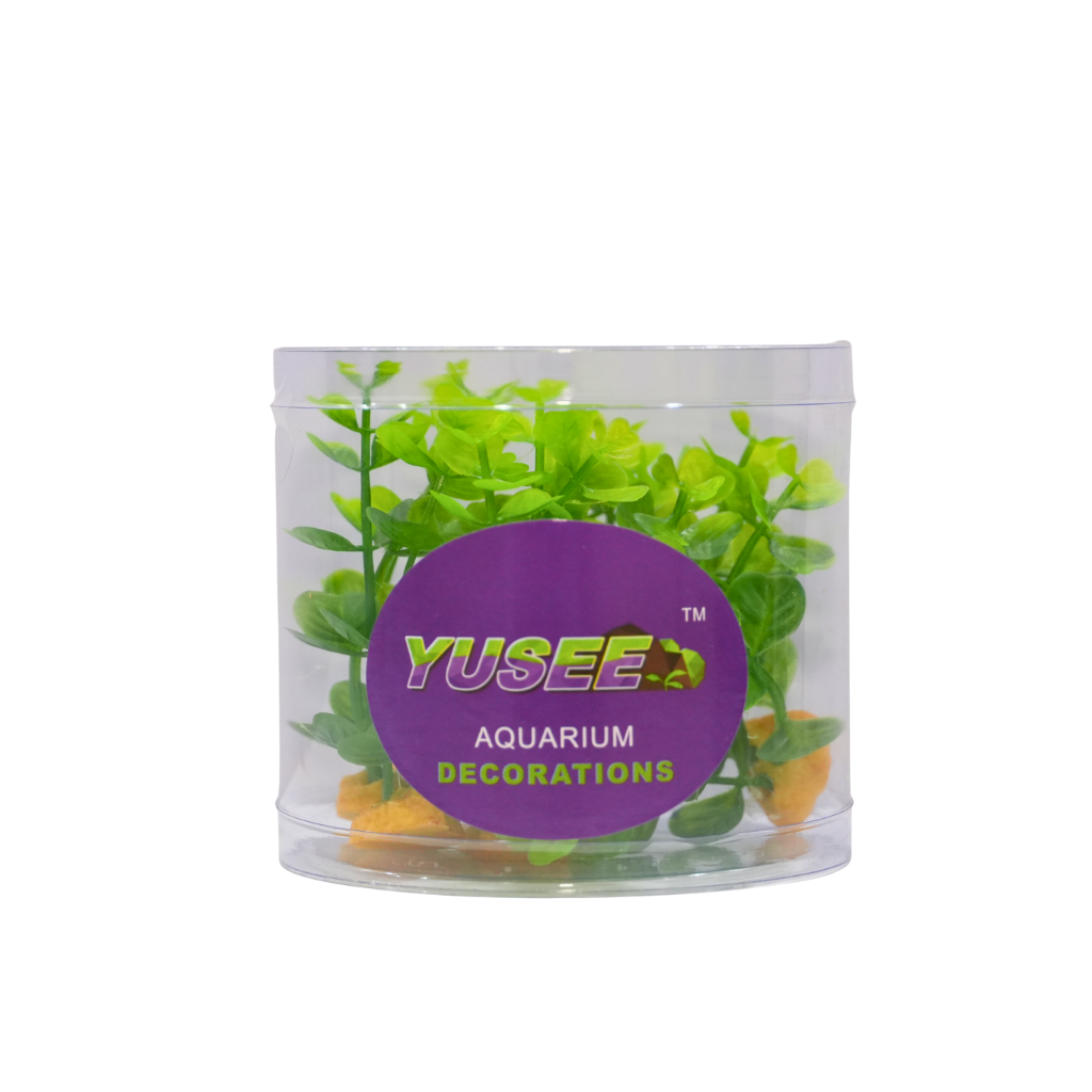 Yusee Aquarium Decorations - Artificial Plant YS-70504-4 [Height:4"]