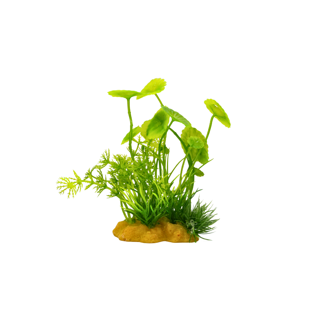 Yusee Aquarium Decorations - Artificial Plant YS-70302-4 [Height:4"]