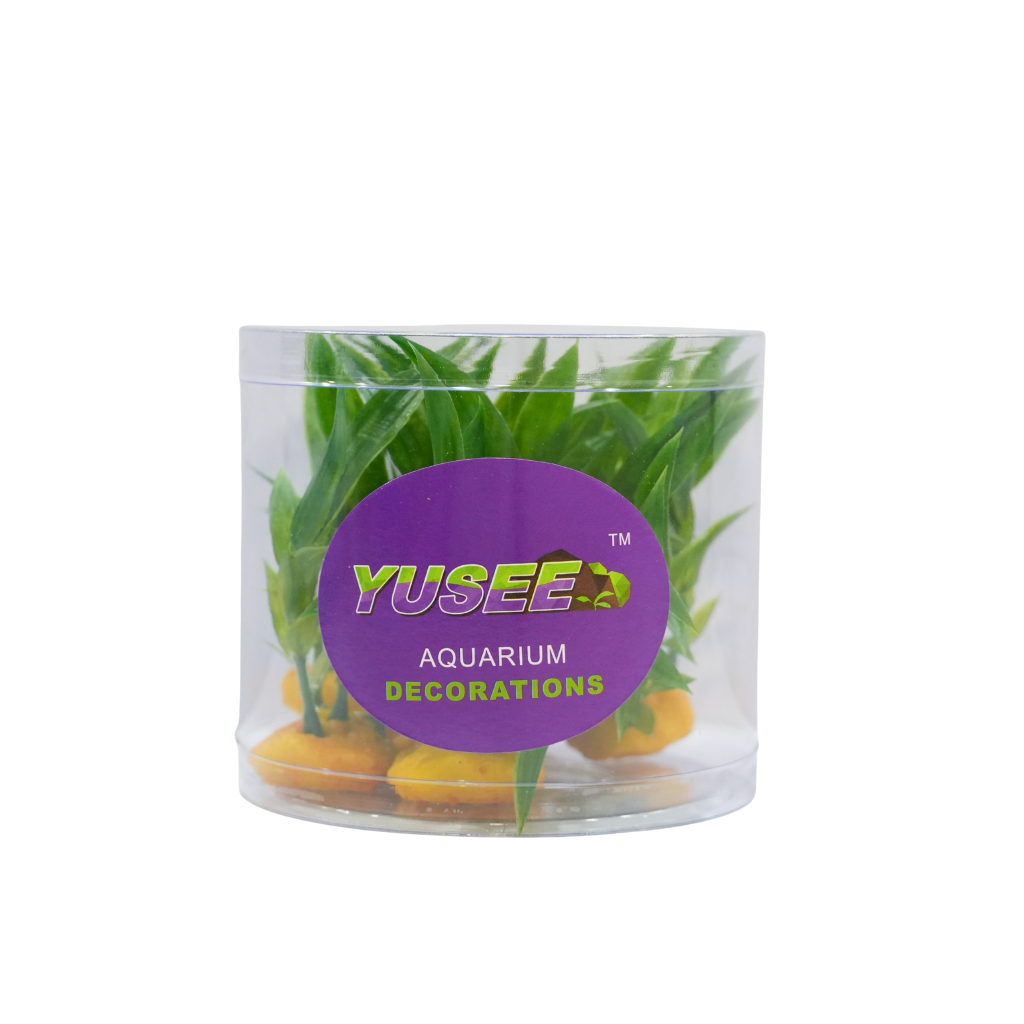 Yusee Aquarium Decorations - Artificial Plant YS-70516-4 [Height:4"]