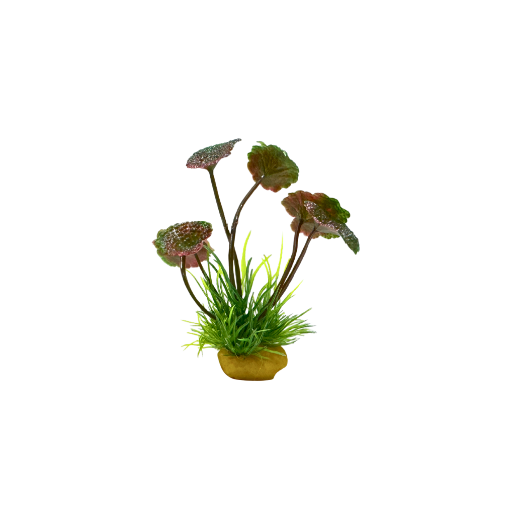 Yusee Aquarium Decorations - Artificial Plant 70601D-4 [Height:4"]