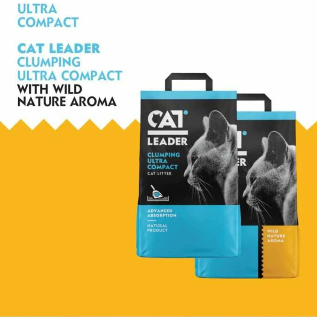 Geohellas Cat Leader Clumping Ultra Compact Cat Litter[Weight - 10kg, Flavor - Unscented]