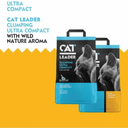 Geohellas Cat Leader Clumping Ultra Compact Cat Litter[Weight - 10kg, Flavor - Unscented]