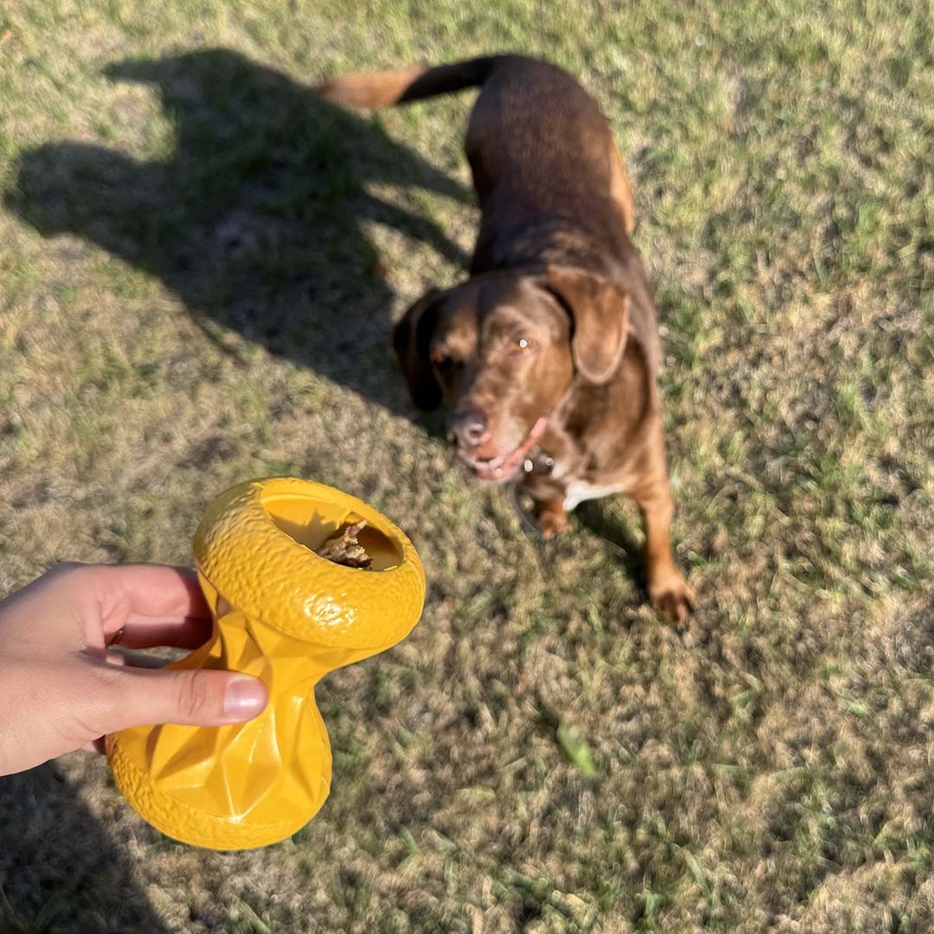 Duvo Feeding toy Griplay hourglass Yellow 12x8.6x8.6cm