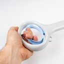 Duvo Foldable poop scooper Grey/blue 15x11x70cm