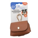 Duvo Imitation leather poo bag dispenser Brown 32x22cm