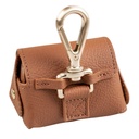 Duvo Imitation leather poo bag dispenser Brown 32x22cm