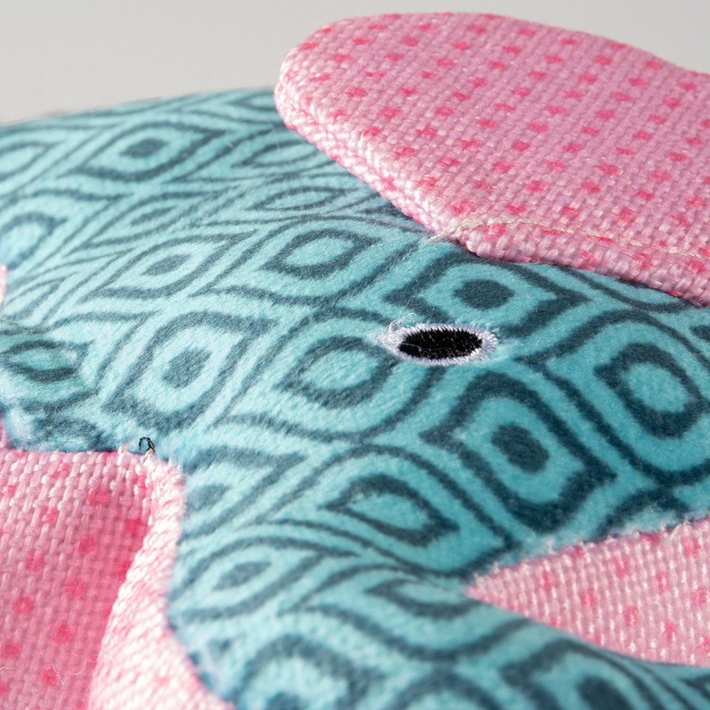 Duvo Plush Elephant retro Blue 24x11x5cm 