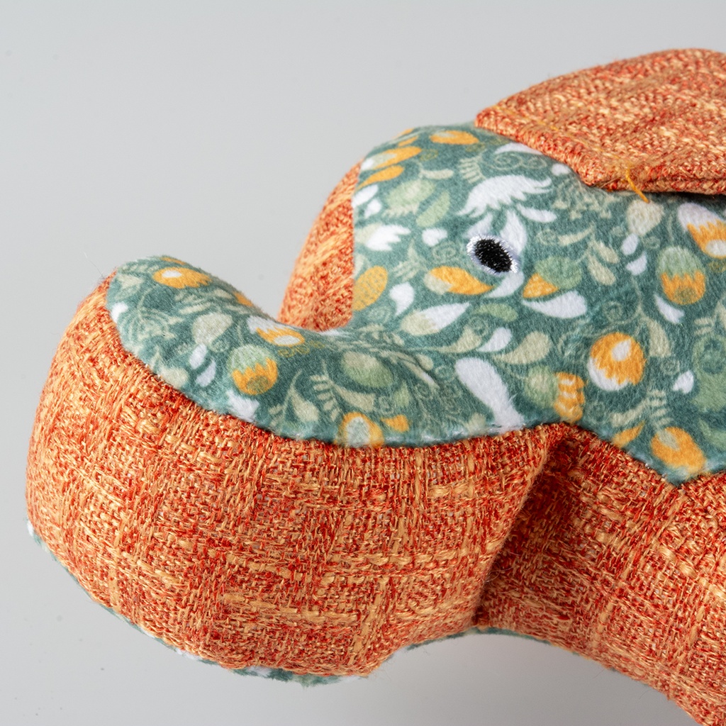 Duvo Plush Elephant retro Green 24x11x5cm 