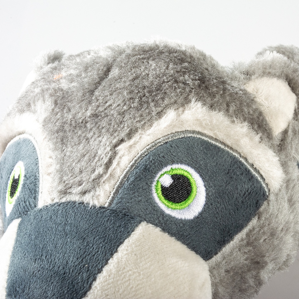 Duvo Plush Racoon squeaky Grey XL 62x13x10cm  