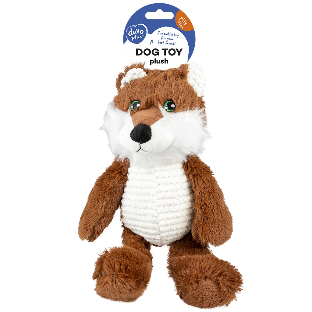 Duvo Plush wolf tummy Brown/white 37x12x10cm  