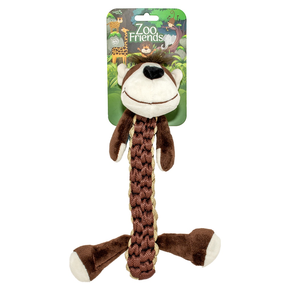 Duvo Zoo friends Martin monkey stick Brown 32x22x10cm    