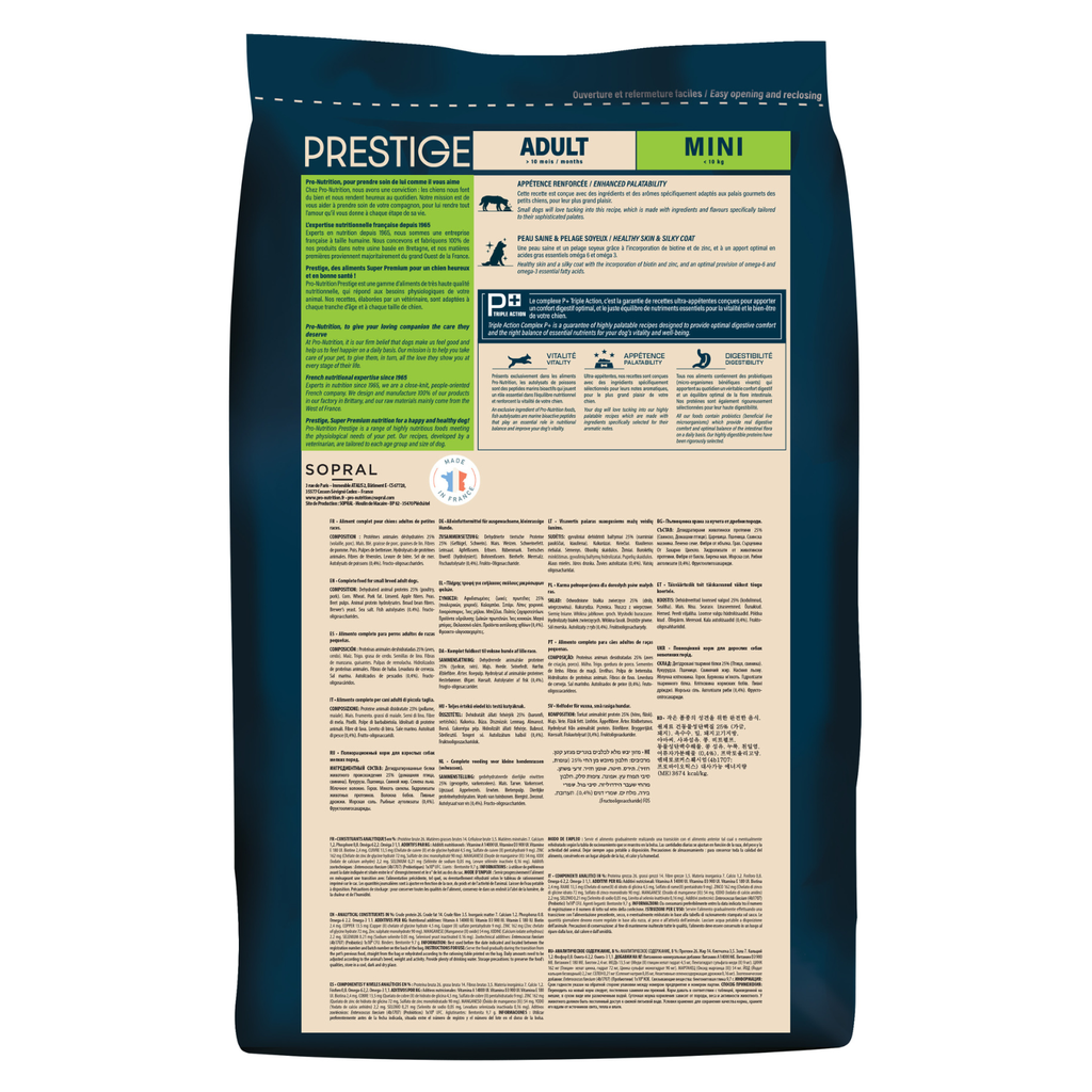 Pro nutrition Prestige Dog Adult Mini 8Kg