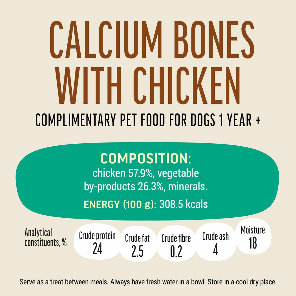 Dog Fest Calcium Bones With Chicken For Mini-Dogs - 55g (1.94oz)[Weight - 55g]