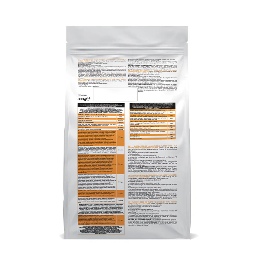 Schesir Dog Dry Food Maintenance Chicken-Small 800g[Weight - 800g]