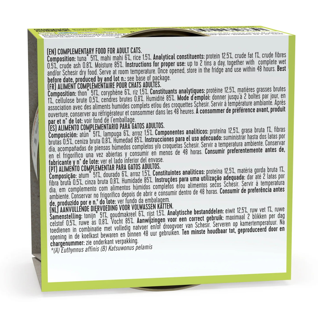 Schesir Cat Wet Food-Tuna With Mahi (Min Order 85g - 14pcs)[Weight - 85g]